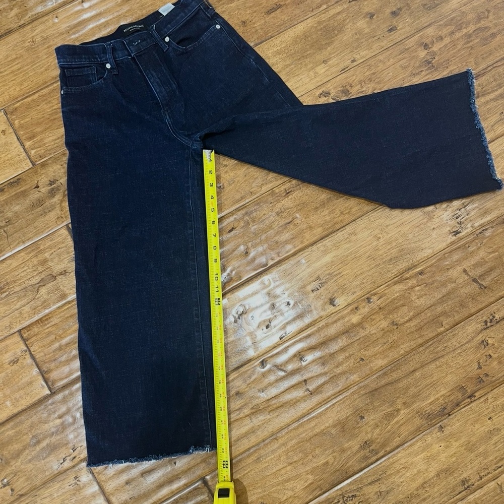Women’s Vintage Raw Edge High Rise Wide Leg Jeans - Picture 6 of 6